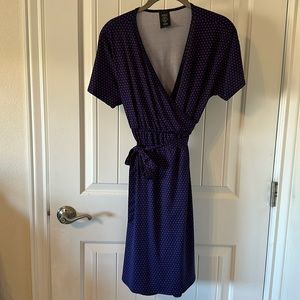 Agnes & Dora Polka Dot Wrap Dress